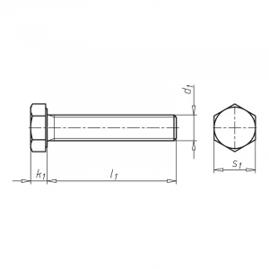 BULLONE TESTA ESAGONALE IN ACCIAIO ZINCATO M8X25