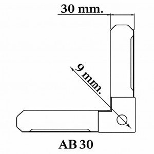 ANGOLARE BUGNATO IN ACCIAIO ZINCATO 30 MM