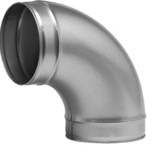 CURVA 90° IN LAMIERA ZINCATA D.125 MM