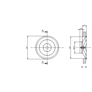 DIFFUSORE CIRCOLARE A CONI REGOLABILI D.350 MM RAL 9010