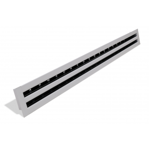 DIFFUSORE LINEARE RAL 9016 3F L.2000 MM CON DEFLETTORI RAL 9005