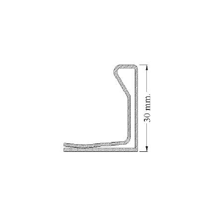 PROFILO A FLANGIA IN ACCIAIO ZINCATO DA 30 MM