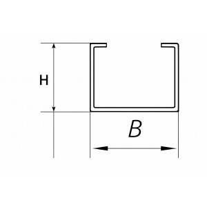 PROFILATO DI SOSTEGNO A C IN ACCIAIO ZINCATO 26X26/1,25 MM-3 MT