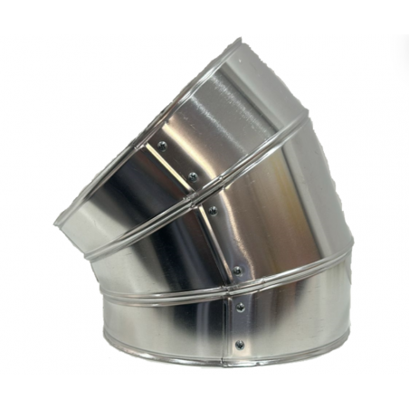 CURVA 45° IN ALLUMINIO D.100 MM